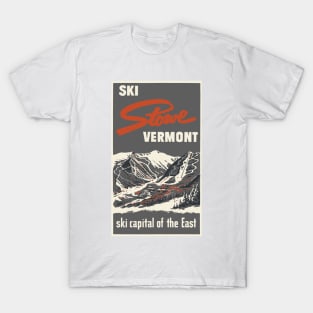 Stowe Vermont Vintage Ski Poster T-Shirt